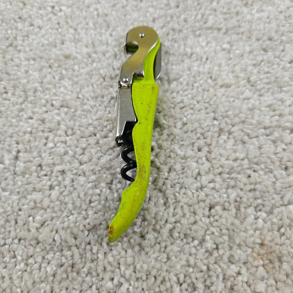 TrueTap Waiter's Corkscrew Neon Yellow Double‎ Hinged Wine Opener Bottle Opener